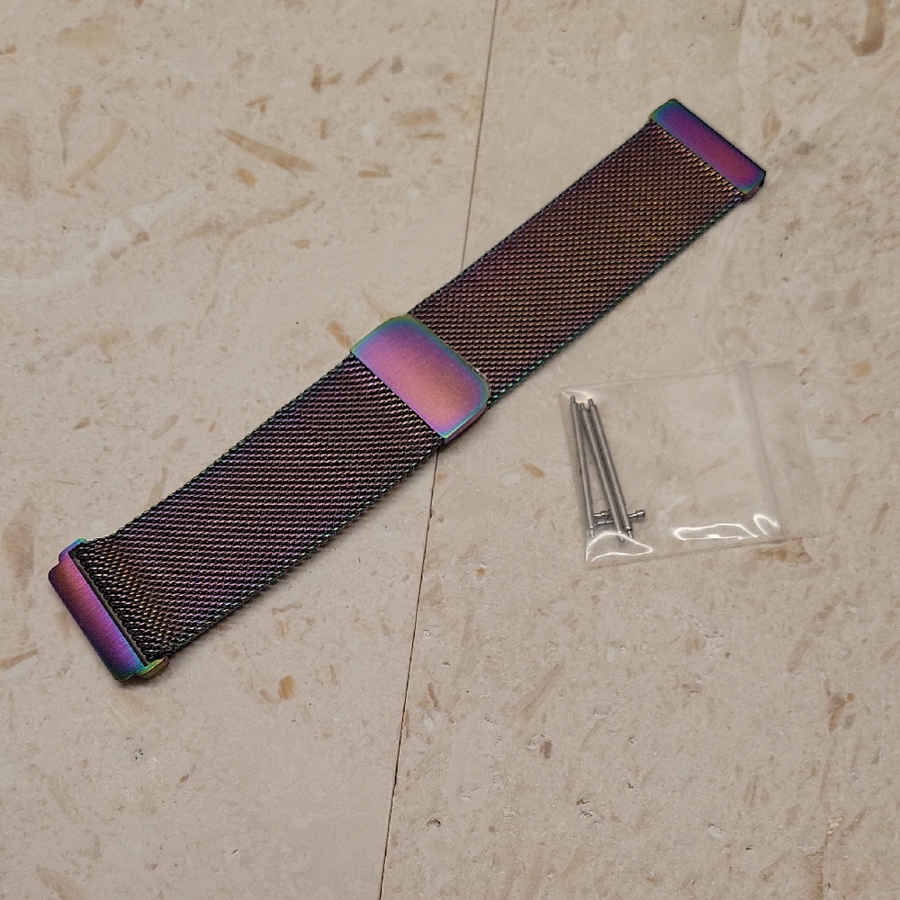 Iridescent Mesh Watch Band